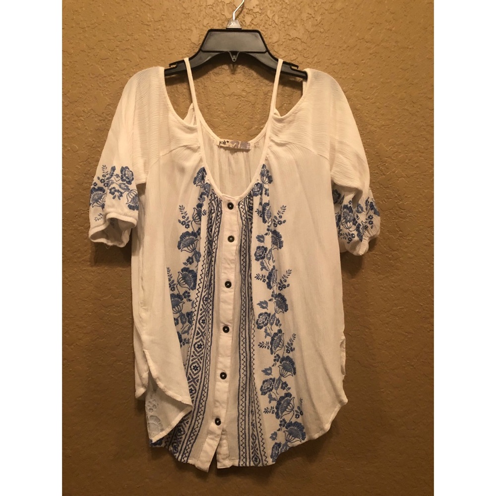 Sheer Cold Shoulder Blouse